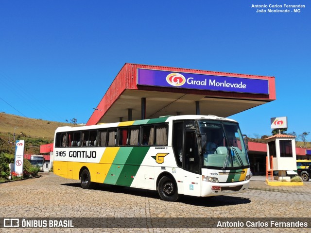 Empresa Gontijo de Transportes 3185 na cidade de João Monlevade, Minas Gerais, Brasil, por Antonio Carlos Fernandes. ID da foto: 8994002.