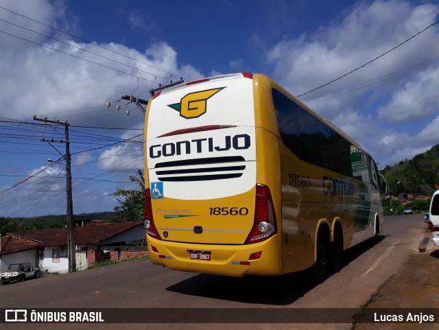 Empresa Gontijo de Transportes 18560 na cidade de Ituberá, Bahia, Brasil, por Lucas Anjos. Número da foto: #8993749.