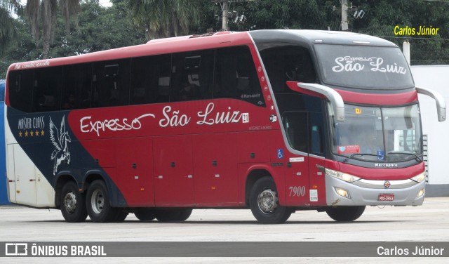 Expresso São Luiz 7900 na cidade de Goiânia, Goiás, Brasil, por Carlos Júnior. ID da foto: 8994415.