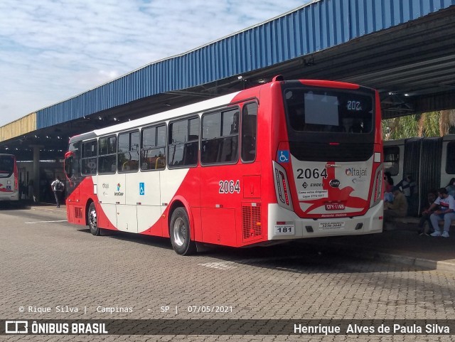 Itajaí Transportes Coletivos 2064 na cidade de Campinas, São Paulo, Brasil, por Henrique Alves de Paula Silva. Número da foto: #8995474.