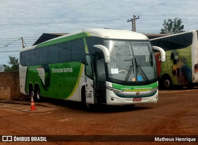 Viação Umuarama 11022 na cidade de Dourados, Mato Grosso do Sul, Brasil, por Matheus Henrique. ID da foto: 8997446.