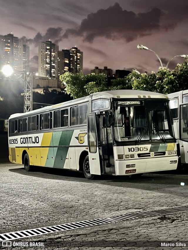 Empresa Gontijo de Transportes 10305 na cidade de Belo Horizonte, Minas Gerais, Brasil, por Marco Silva. ID da foto: 8997034.