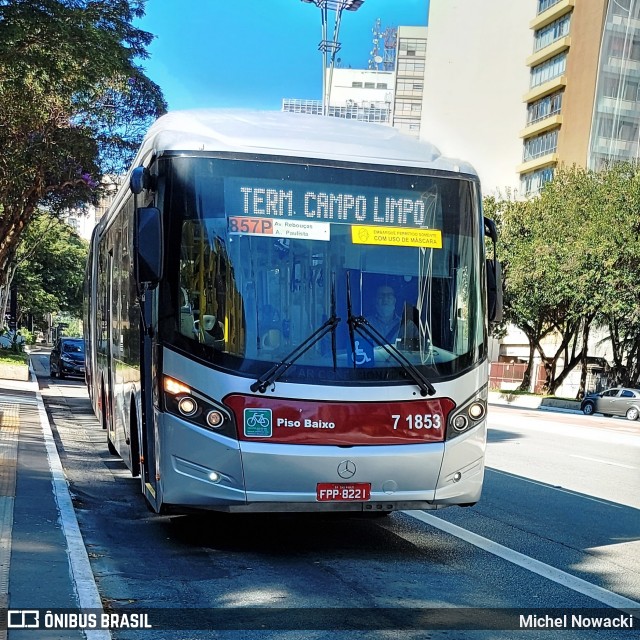 Viação Campo Belo 7 1853 na cidade de São Paulo, São Paulo, Brasil, por Michel Nowacki. Número da foto: #8997478.