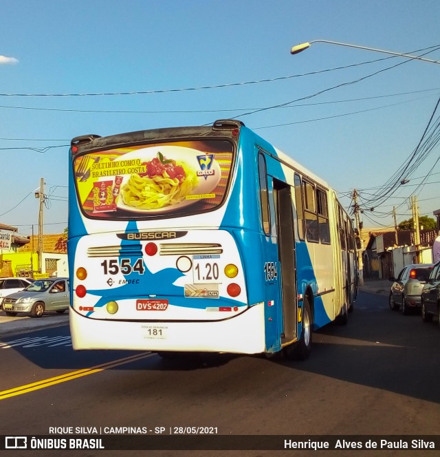 VB Transportes e Turismo 1554 na cidade de Campinas, São Paulo, Brasil, por Henrique Alves de Paula Silva. Número da foto: #9000853.
