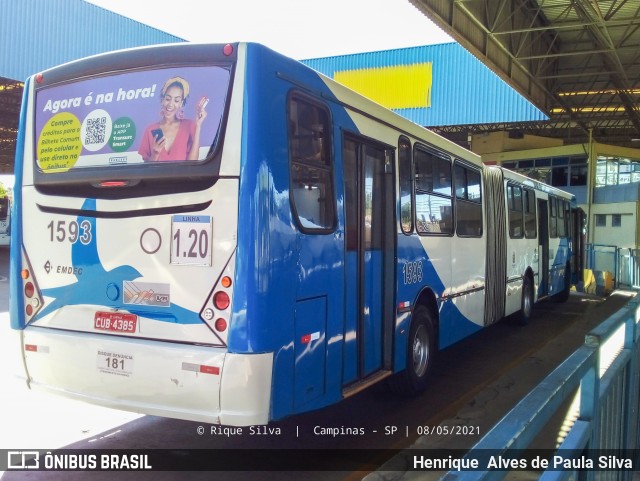 VB Transportes e Turismo 1593 na cidade de Campinas, São Paulo, Brasil, por Henrique Alves de Paula Silva. ID da foto: 9000844.