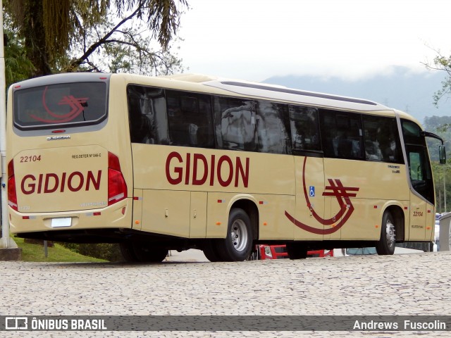 Gidion Transporte e Turismo 22104 na cidade de Joinville, Santa Catarina, Brasil, por Andrews  Fuscolin. ID da foto: 9001043.