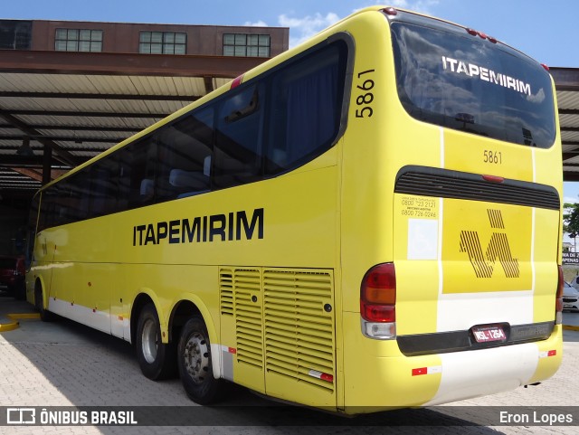 Viação Itapemirim 5861 na cidade de Guararema, São Paulo, Brasil, por Eron Lopes. ID da foto: 9001890.