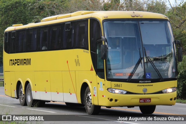 Viação Itapemirim 5861 na cidade de Barra do Piraí, Rio de Janeiro, Brasil, por José Augusto de Souza Oliveira. ID da foto: 9001643.