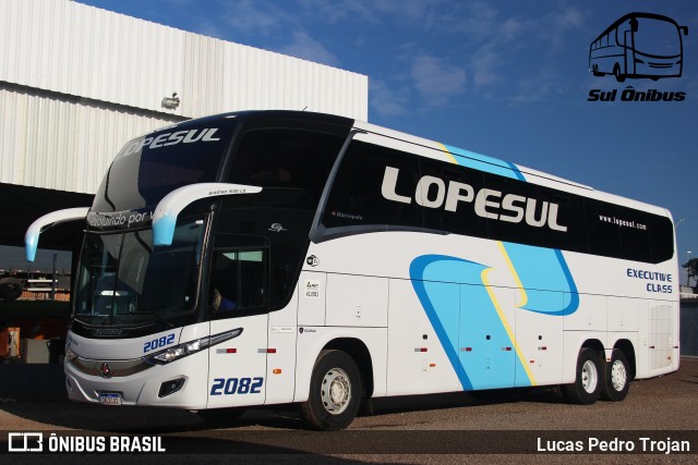 LopeSul Transportes - Lopes e Oliveira Transportes e Turismo - Lopes Sul 2082 na cidade de Carazinho, Rio Grande do Sul, Brasil, por Lucas Pedro Trojan. ID da foto: 9002020.