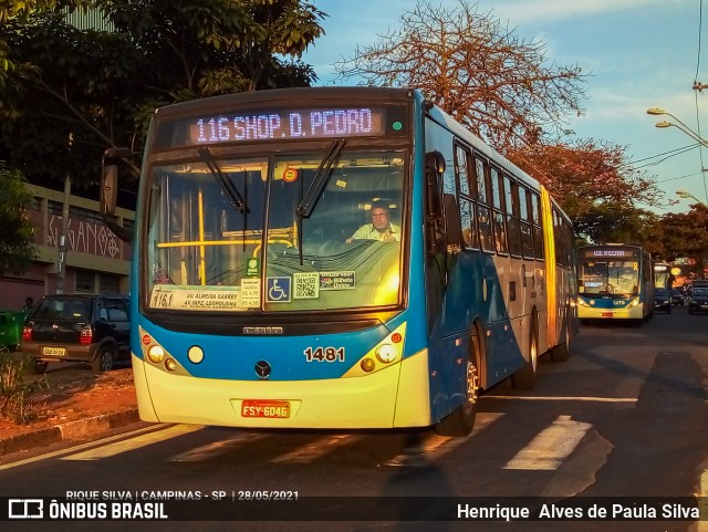 VB Transportes e Turismo 1481 na cidade de Campinas, São Paulo, Brasil, por Henrique Alves de Paula Silva. ID da foto: 9000866.