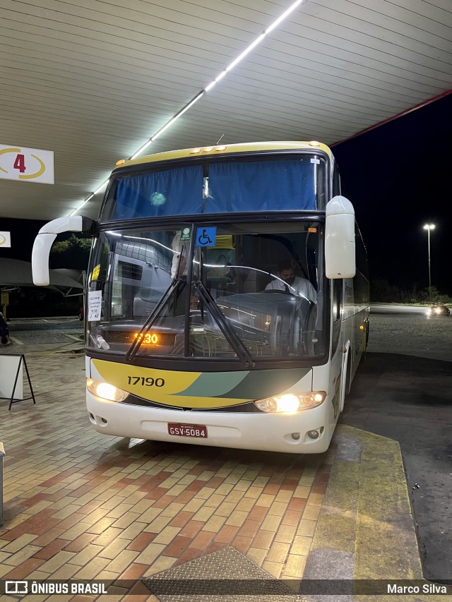 Empresa Gontijo de Transportes 17190 na cidade de João Monlevade, Minas Gerais, Brasil, por Marco Silva. ID da foto: 8999830.