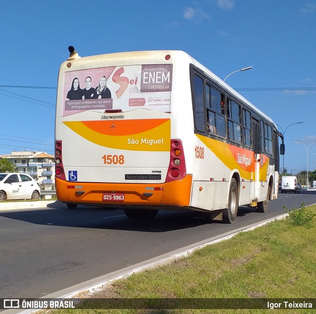 Transportes Urbanos São Miguel de Ilhéus 1508 na cidade de Ilhéus, Bahia, Brasil, por Igor Teixeira. ID da foto: 9001628.