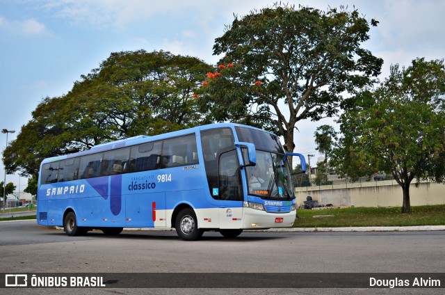 Viação Sampaio 9814 na cidade de Mogi das Cruzes, São Paulo, Brasil, por Douglas Alvim. Número da foto: #9000321.