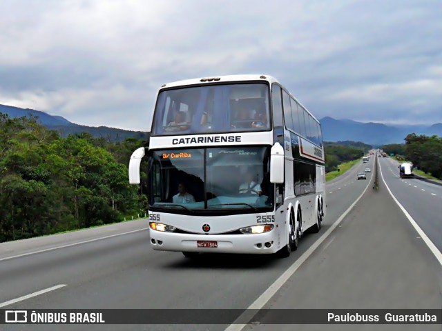 Auto Viação Catarinense 2555 na cidade de Garuva, Santa Catarina, Brasil, por Paulobuss  Guaratuba. ID da foto: 9003943.