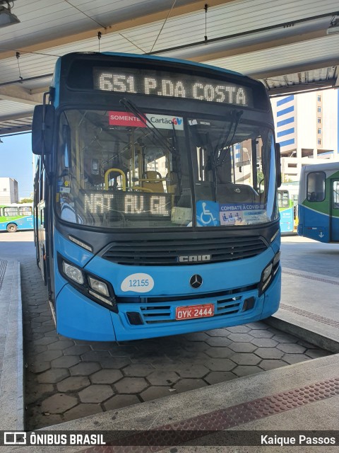 Viação Praia Sol 12155 na cidade de Vila Velha, Espírito Santo, Brasil, por Kaique Passos. ID da foto: 9004072.