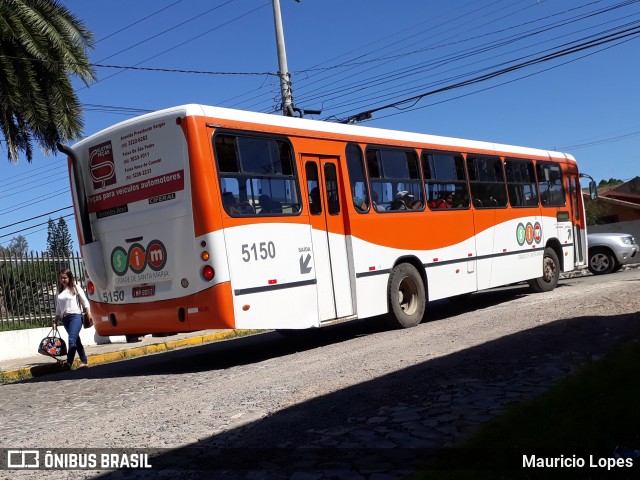 Viação Centro Oeste 5150 na cidade de Santa Maria, Rio Grande do Sul, Brasil, por Mauricio Lopes. ID da foto: 9003789.