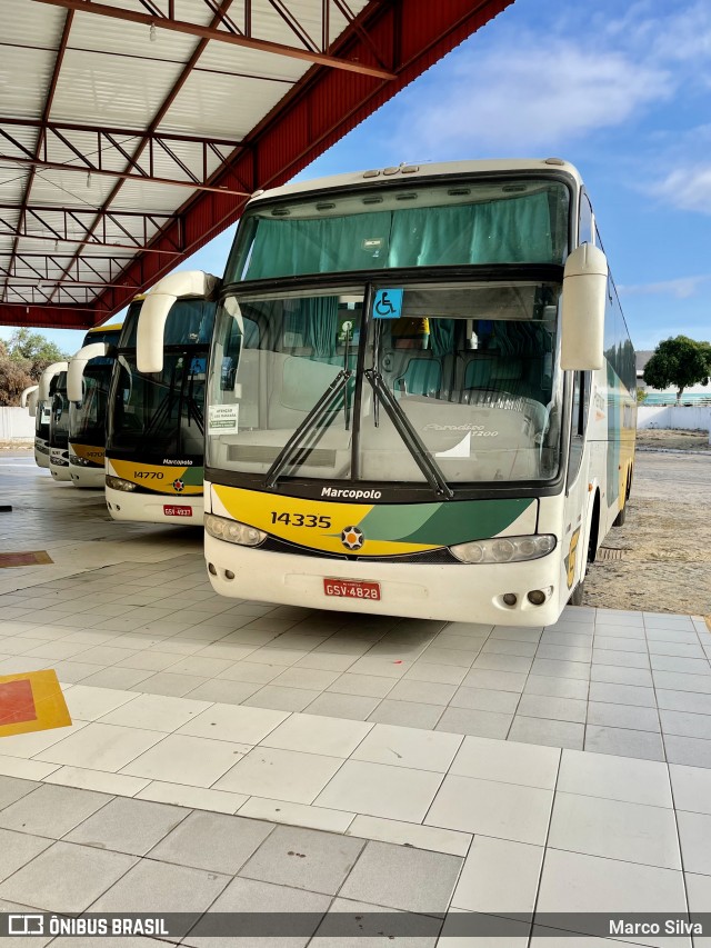 Empresa Gontijo de Transportes 14335 na cidade de Itaobim, Minas Gerais, Brasil, por Marco Silva. ID da foto: 9007126.