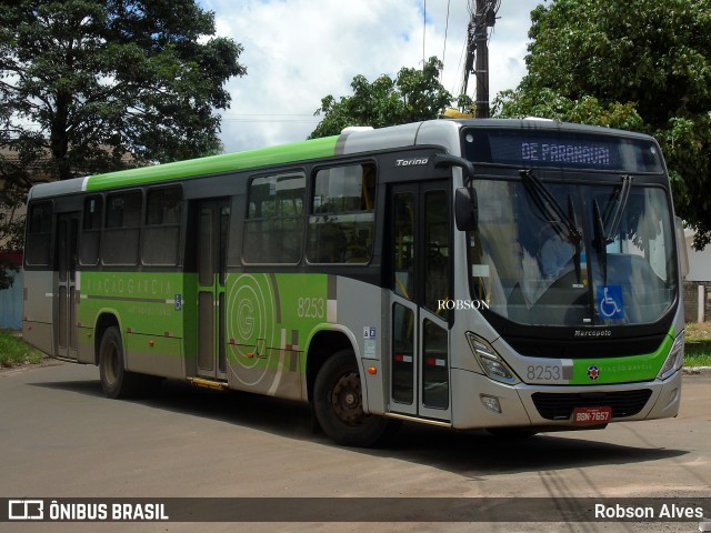 Viação Garcia 8253 na cidade de Paranavaí, Paraná, Brasil, por Robson Alves. ID da foto: 9005512.