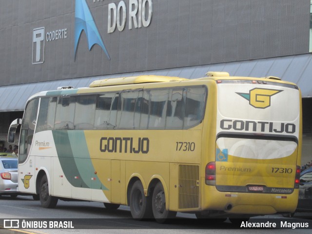 Empresa Gontijo de Transportes 17310 na cidade de Rio de Janeiro, Rio de Janeiro, Brasil, por Alexandre  Magnus. Número da foto: #9005506.