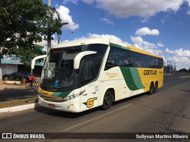 Empresa Gontijo de Transportes 19080 na cidade de Anápolis, Goiás, Brasil, por Sullyvan Martins Ribeiro. ID da foto: 9006613.