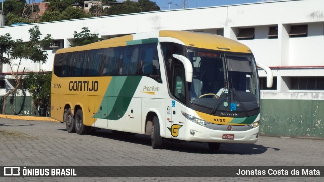 Empresa Gontijo de Transportes 18155 na cidade de Governador Valadares, Minas Gerais, Brasil, por Jonatas Costa da Mata. ID da foto: 8958047.