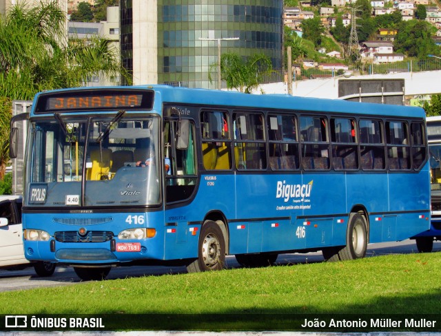 Biguaçu Transportes Coletivos Administração e Participação 416 na cidade de Florianópolis, Santa Catarina, Brasil, por João Antonio Müller Muller. ID da foto: 8956921.