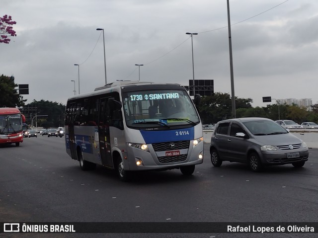 Transcooper > Norte Buss 2 6114 na cidade de São Paulo, São Paulo, Brasil, por Rafael Lopes de Oliveira. Número da foto: #9009909.