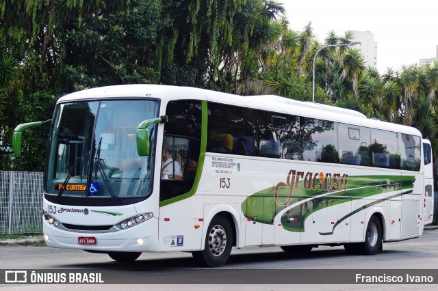 Viação Graciosa 153 na cidade de Curitiba, Paraná, Brasil, por Francisco Ivano. Número da foto: #9010603.