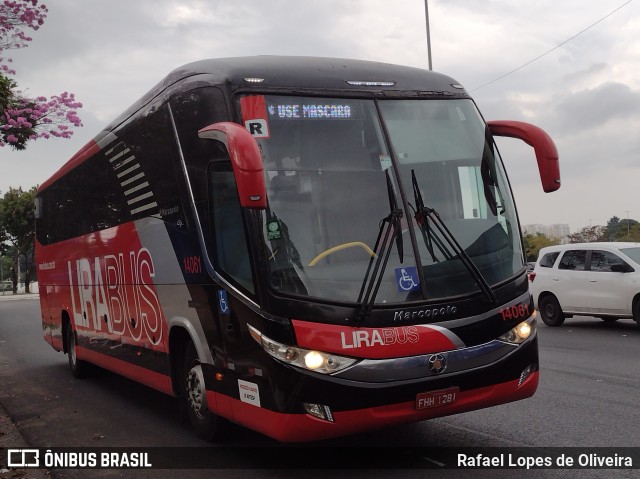 Lirabus 14061 na cidade de São Paulo, São Paulo, Brasil, por Rafael Lopes de Oliveira. Número da foto: #9009942.