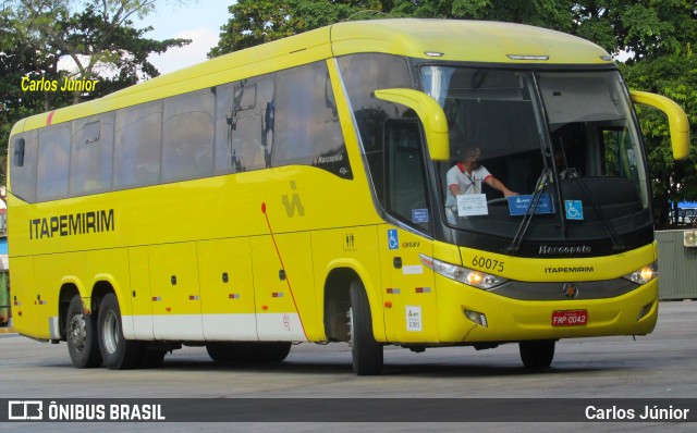 Viação Itapemirim 60075 na cidade de Goiânia, Goiás, Brasil, por Carlos Júnior. Número da foto: #9009542.