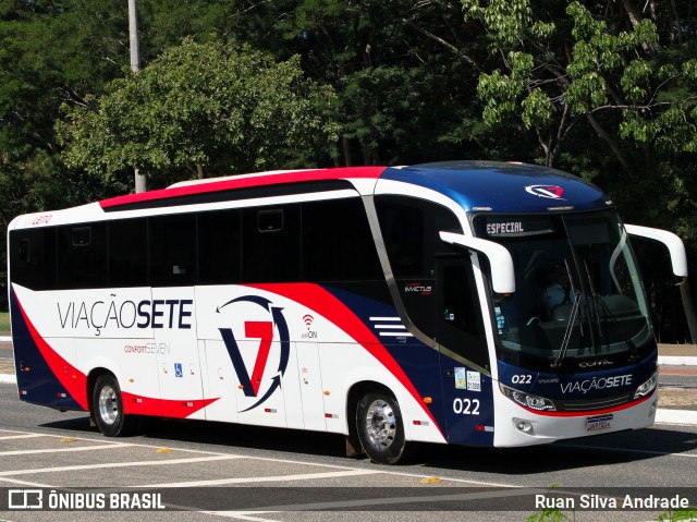 Viação Sete 022 na cidade de Teresina, Piauí, Brasil, por Ruan Silva Andrade. ID da foto: 9010351.