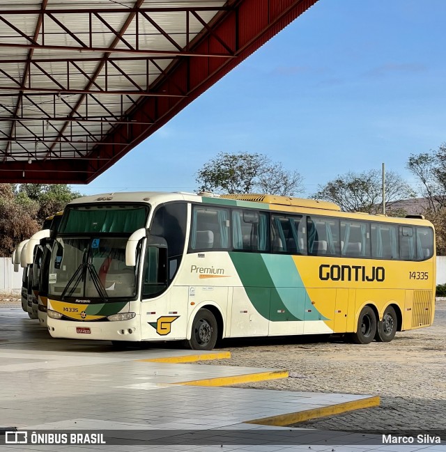 Empresa Gontijo de Transportes 14335 na cidade de Itaobim, Minas Gerais, Brasil, por Marco Silva. ID da foto: 9010445.