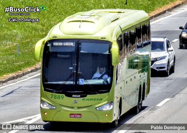 Viação Garcia 7889 na cidade de Aparecida, São Paulo, Brasil, por Pablo Domingos. Número da foto: #9007816.