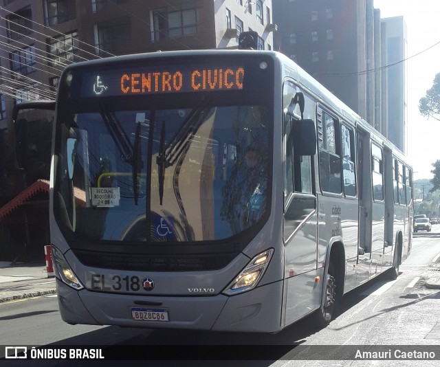 Auto Viação São José dos Pinhais EL318 na cidade de Curitiba, Paraná, Brasil, por Amauri Caetano. Número da foto: #9008867.