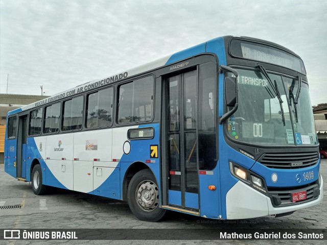 VB Transportes e Turismo 1403 na cidade de Campinas, São Paulo, Brasil, por Matheus Gabriel dos Santos. ID da foto: 9010335.