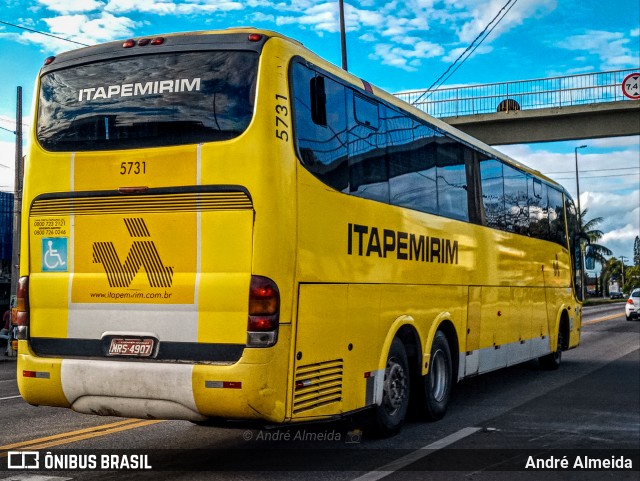 Viação Itapemirim 5731 na cidade de Campos dos Goytacazes, Rio de Janeiro, Brasil, por André Almeida. ID da foto: 9011240.