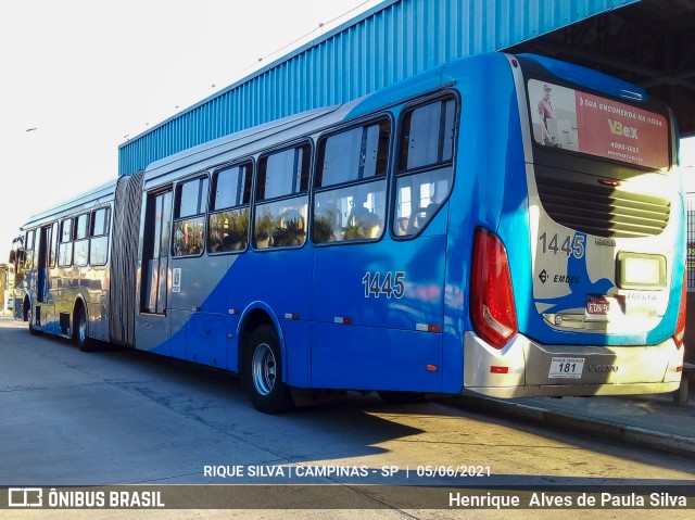 VB Transportes e Turismo 1445 na cidade de Campinas, São Paulo, Brasil, por Henrique Alves de Paula Silva. Número da foto: #9011649.