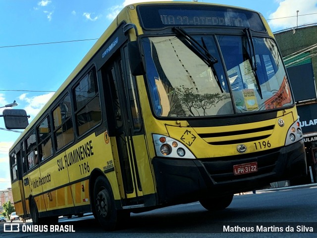 Viação Sul Fluminense 1196 na cidade de Volta Redonda, Rio de Janeiro, Brasil, por Matheus Martins da Silva. ID da foto: 9010920.