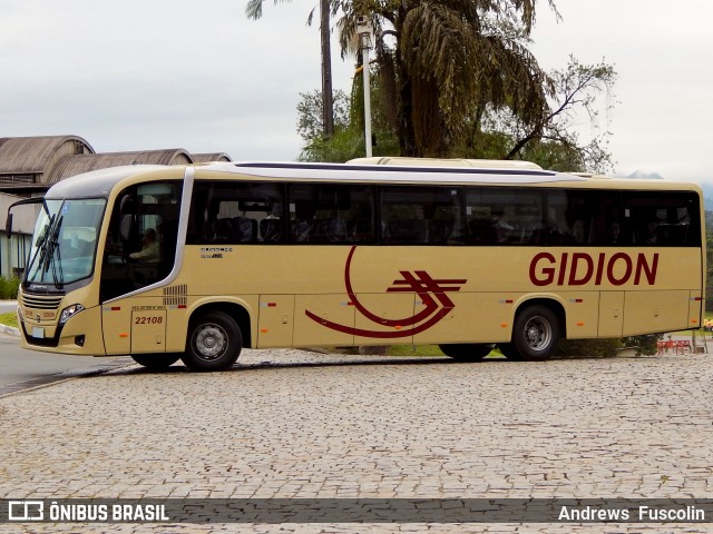 Gidion Transporte e Turismo 22108 na cidade de Joinville, Santa Catarina, Brasil, por Andrews  Fuscolin. ID da foto: 9011938.