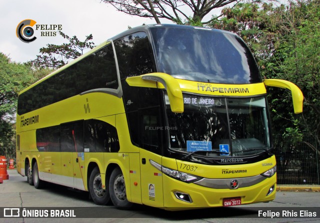 Viação Itapemirim 17037 na cidade de São Paulo, São Paulo, Brasil, por Felipe Rhis Elias. Número da foto: #9013756.