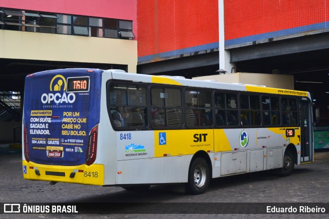 Autotrans Transportes Urbanos e Rodoviários 8418 na cidade de Uberlândia, Minas Gerais, Brasil, por Eduardo Ribeiro. Número da foto: #9011453.