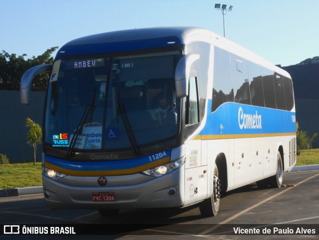 Viação Cometa 11204 na cidade de Itaúna, Minas Gerais, Brasil, por Vicente de Paulo Alves. ID da foto: 9012990.