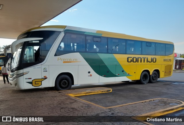 Empresa Gontijo de Transportes 18035 na cidade de Ribeirão Preto, São Paulo, Brasil, por Cristiano Martins. ID da foto: 9014519.