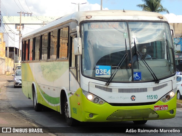 Rio Negro Fretamento e Turismo 11510 na cidade de Contagem, Minas Gerais, Brasil, por Adão Raimundo Marcelino. ID da foto: 9016415.