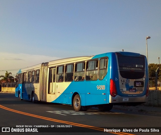 VB Transportes e Turismo 1428 na cidade de Campinas, São Paulo, Brasil, por Henrique Alves de Paula Silva. Número da foto: #9017402.