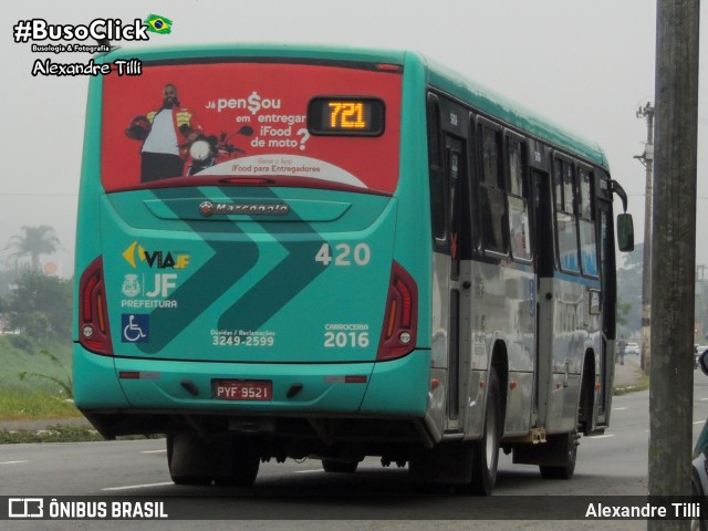 VSFL - Viação São Francisco 420 na cidade de Juiz de Fora, Minas Gerais, Brasil, por Alexandre Tilli. Número da foto: #9017326.