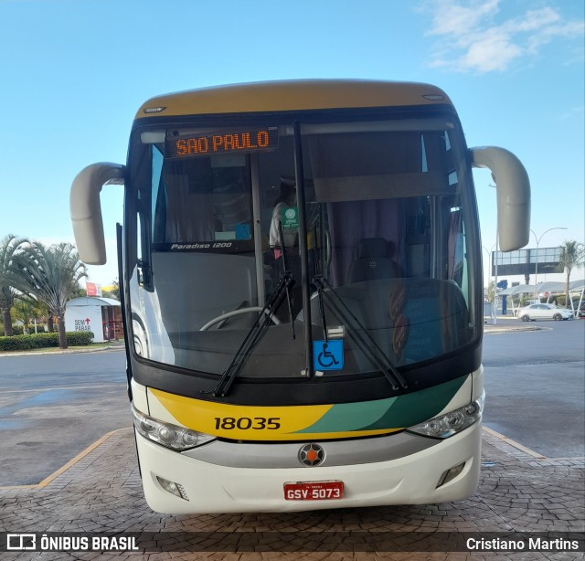 Empresa Gontijo de Transportes 18035 na cidade de Ribeirão Preto, São Paulo, Brasil, por Cristiano Martins. ID da foto: 9014512.