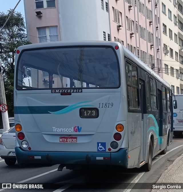 Metropolitana Transportes e Serviços 11819 na cidade de Vitória, Espírito Santo, Brasil, por Sergio Corrêa. Número da foto: #9017928.
