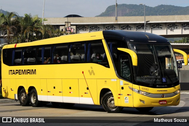 Viação Itapemirim 60085 na cidade de Rio de Janeiro, Rio de Janeiro, Brasil, por Matheus Souza. Número da foto: #9019795.