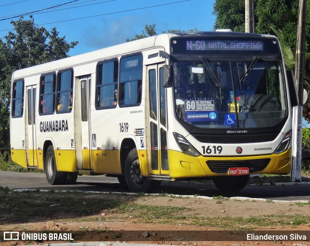 Transportes Guanabara 1619 na cidade de Natal, Rio Grande do Norte, Brasil, por Elianderson Silva. ID da foto: 9019236.